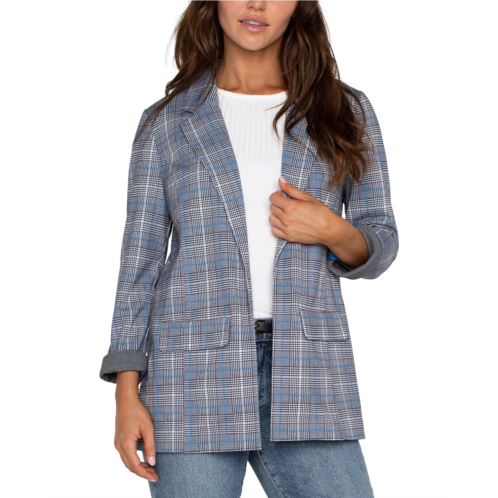 Womens Liverpool Los Angeles Boyfriend Blazer Glen Plaid Knit