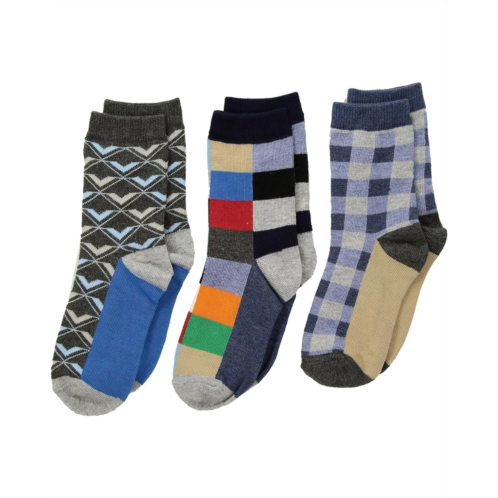 Jefferies Socks Funky Plaid Dress Socks 3-Pack (Toddler/Little Kid/Big Kid)