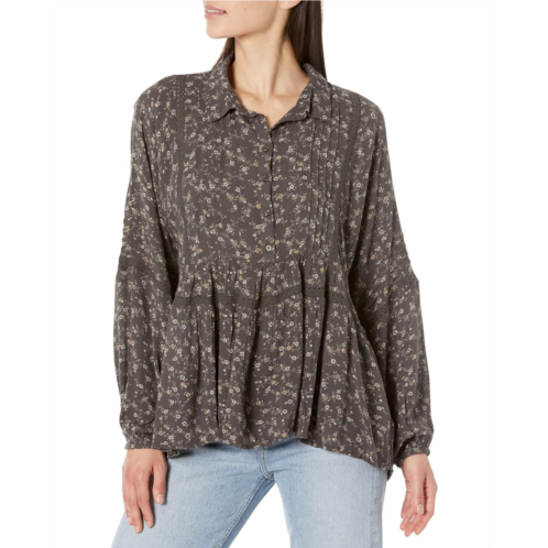 Lucky Brand Floral Popover Blouse