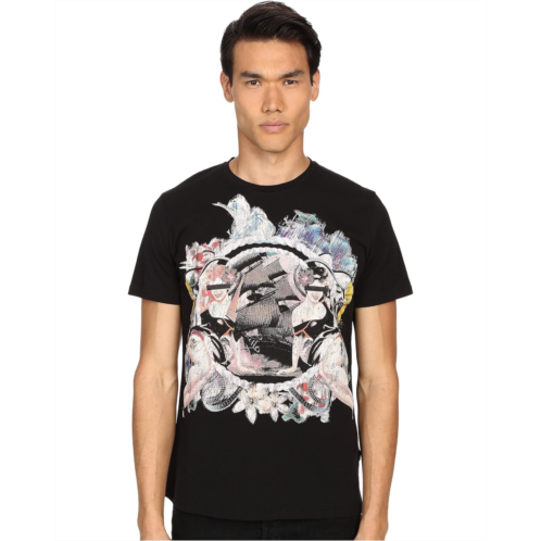 Just Cavalli Pin Up Girl Graphic Short Sleeve Tee