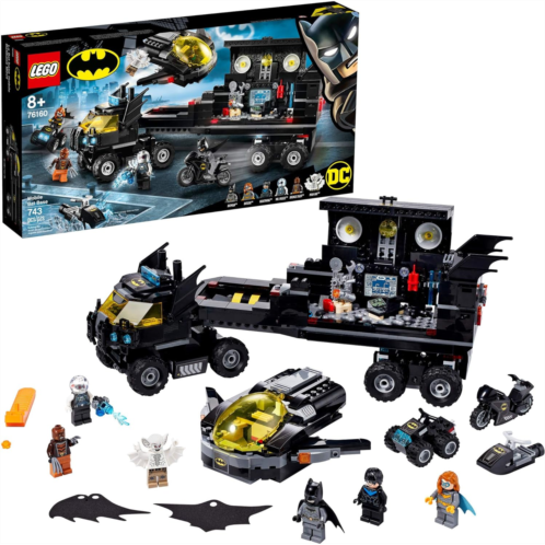LEGO DC Mobile Bat Base 76160 Batman Building Toy, Gotham City Batcave Playset and Action Minifigures, Great ‘Build Your Own Truck Batman Gift for Kids Aged 6 and up (743 Pieces)