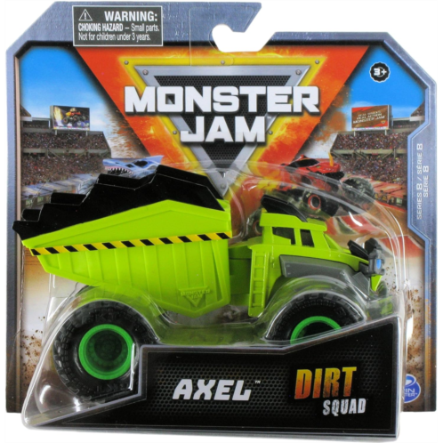 Monster Jam 2023 1:64 Diecast Dirt Squad Series 8 Axel The Dump Truck (Light Green)