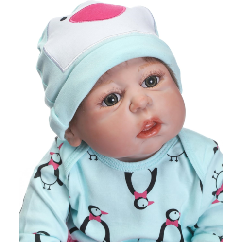 Pedolltree Realistic Reborn Baby Girl Dolls Silicone Full Body Newborn Baby Reborn Girl 22 inch 55 cm Bebe Reborn Silicone Real Children Gifts