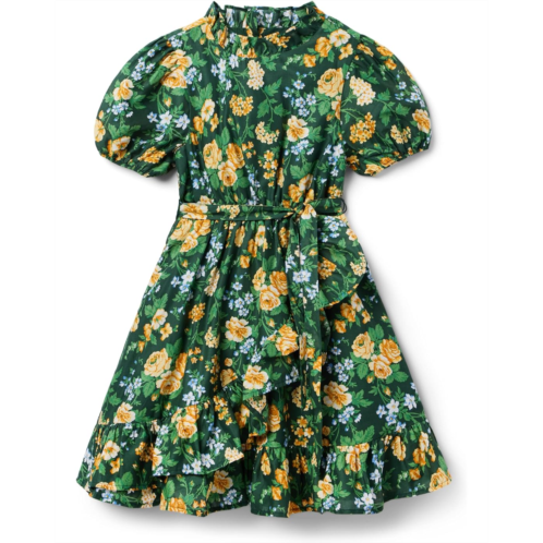 Janie and Jack Green Floral Dress (Big Kids)