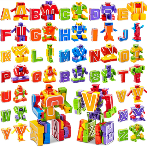 JOYIN Alphabet Robots Toys for Kids, ABC Learning Toys, Alphabots, Letters, Toddlers Education Toy, Carnival Prizes, Christmas Toys, Treasure Box and Prize for Classroom