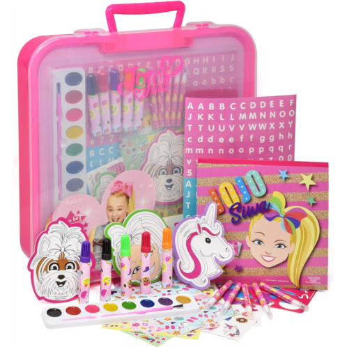JoJo Siwa Coloring and Activity Art Tub, Includes Markers, Stickers, Mess Free Crafts Color Kit in Art Tub, for Toddlers, Boys and Kids