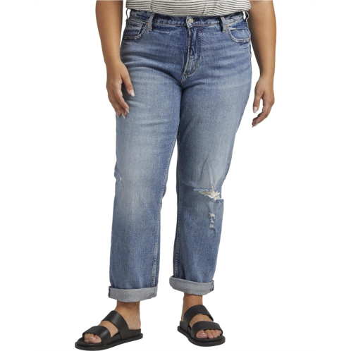 Silver Jeans Co. Plus Size 90s Boyfriend High-Rise Straight Leg Jeans W28355RCS204