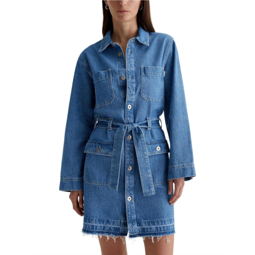 Womens AG Jeans Luisa Long Sleeve Shirt Dress