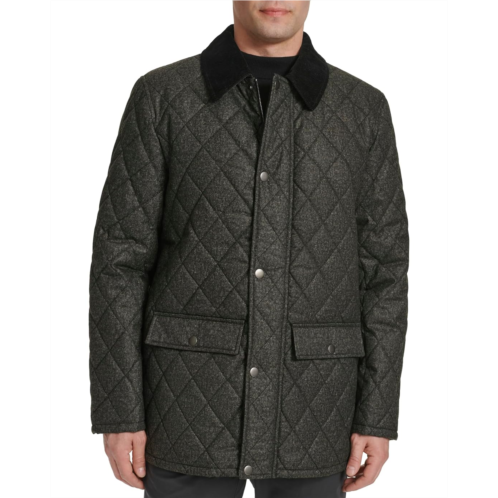 Mens Cole Haan Diamond Quilted Barn Jacket