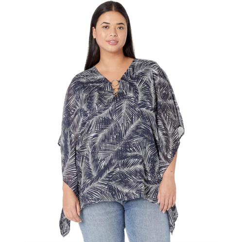 Michael Michael Kors Palm Metallic Ring Poncho