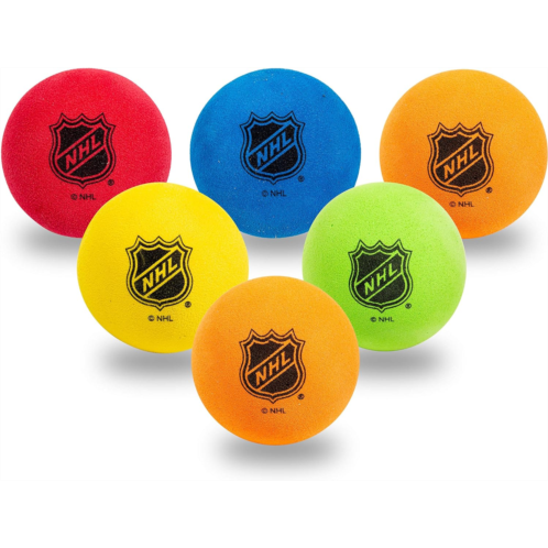 Franklin Sports Mini - Indoor Floor Hockey Balls for Kids - 6 Soft Foam Balls - Assorted Colors