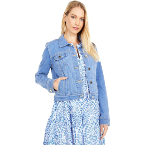 Womens Lilly Pulitzer Seaspray Denim Jacket