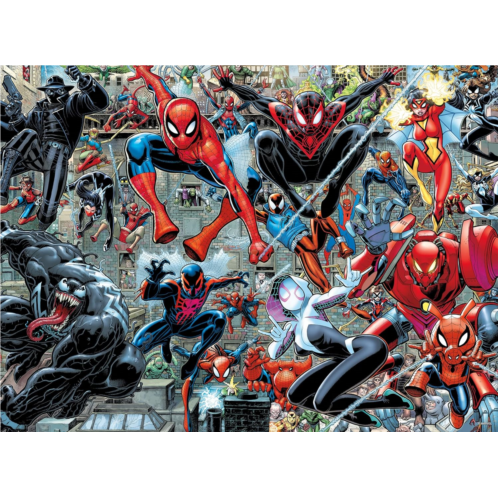 Buffalo Games - Silver Select - Marvel - Spider-Verse - 1000 Piece Jigsaw Puzzle for Adults Challenging Puzzle Perfect for Game Nights - Finished Size 26.75 x 19.75