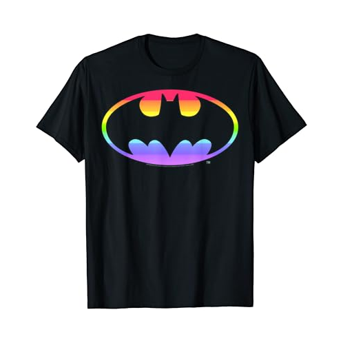 DC Comics Pride Batman Rainbow Gradient Logo T-Shirt