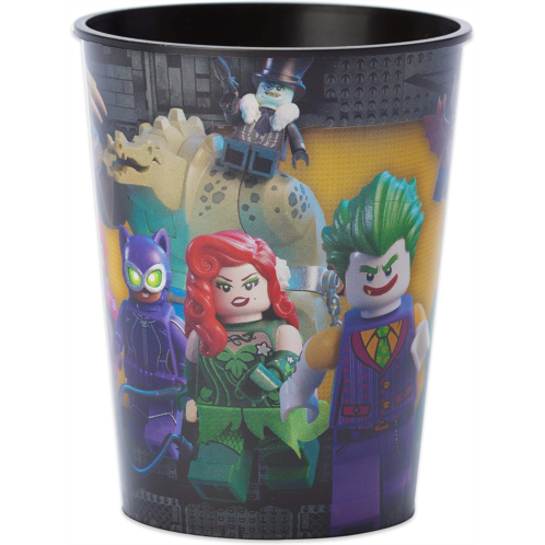 American Greetings Lego Batman Party Supplies, Reusable 16 oz. Plastic Party Cup, 1-Count