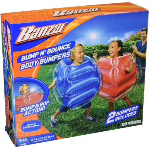 BANZAI: Bump N Bounce Body Bumpers, A Game of Bumping & Bopping, 2 Bumpers Included in Red & Blue, Fun & Safe Cushion Inflatable Surface, For Ages 4 and up