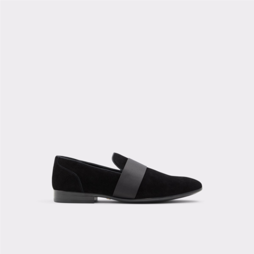 ALDO Asaria Open Black Leather Suede Mens Loafers & Slip-Ons
