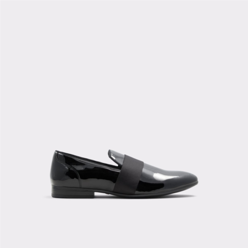 ALDO Asaria Open Black Synthetic Patent Mens Loafers & Slip-Ons
