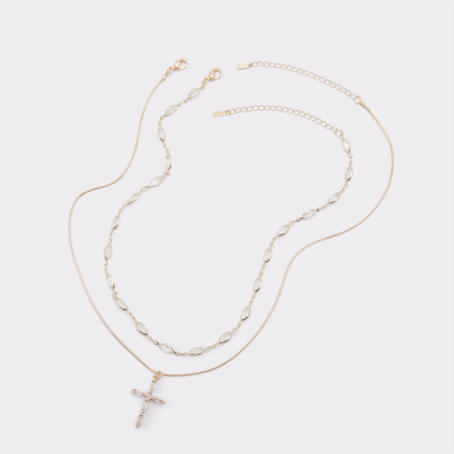 ALDO Crossmyheart Gold/Clear Multi Womens Necklaces