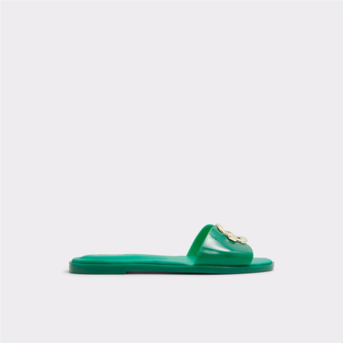 ALDO Jellyicious Medium Green Womens Flat Sandals
