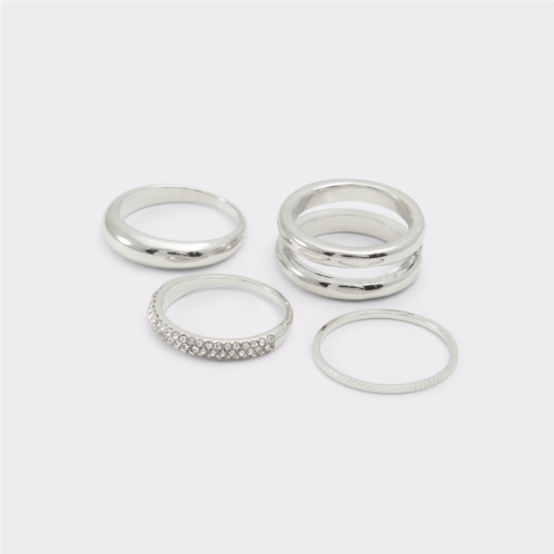 ALDO Kaemeth Silver/Clear Multi Womens Rings