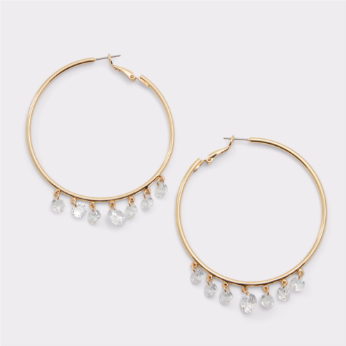 ALDO Lagrihoop Gold/Clear Multi Womens Earrings