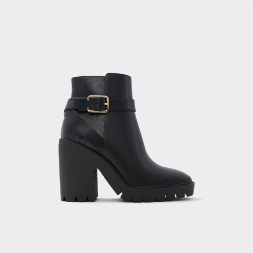 ALDO Larah Black Synthetic Mixed Material Womens Ankle boots