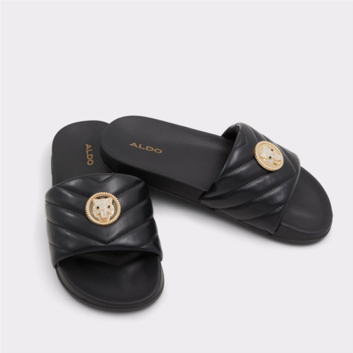 ALDO Leilany Black/Gold Multi Womens Flat Sandals