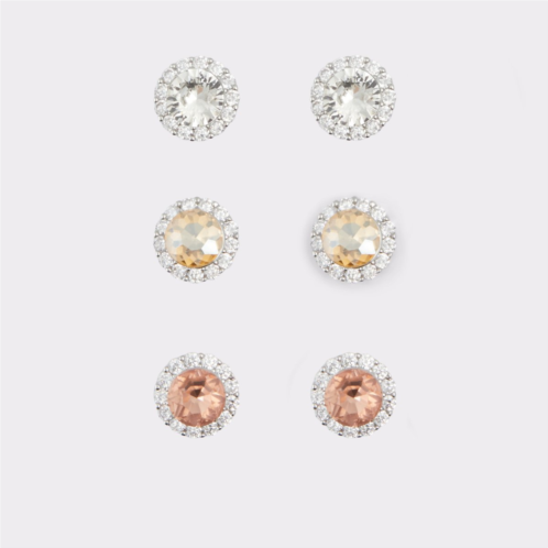 ALDO Lothaudith Silver/Clear Multi Womens Earrings