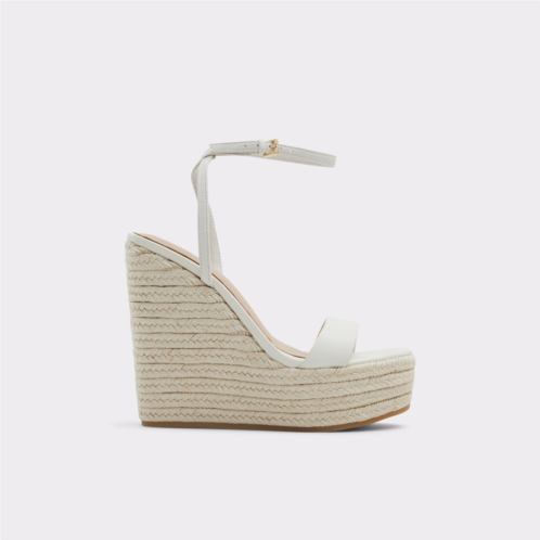 ALDO Marysol White/Bone Womens Wedges & Espadrilles