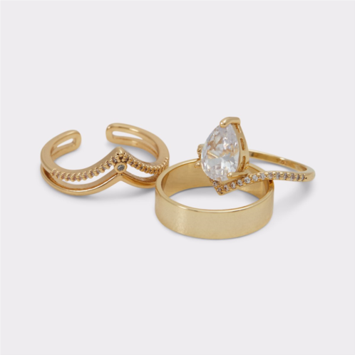 ALDO Mayla Gold/Clear Multi Womens Rings