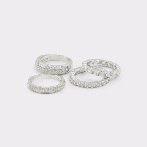 ALDO Nayla Silver/Clear Multi Womens Rings