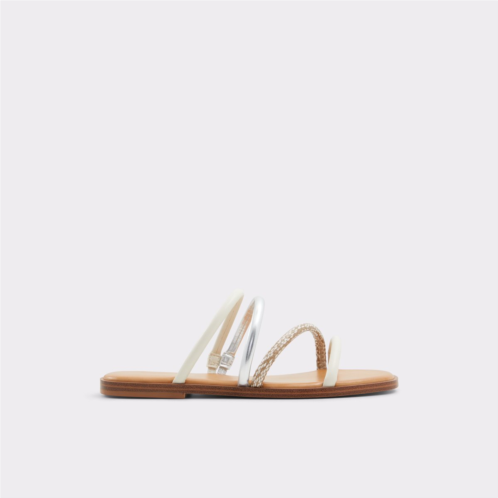 ALDO Stila White Multi Womens Flat Sandals