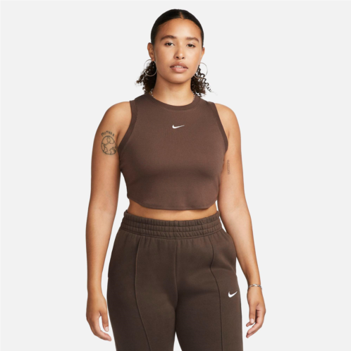 Womens Nike Sportswear Essential Ribbed Cropped Tank