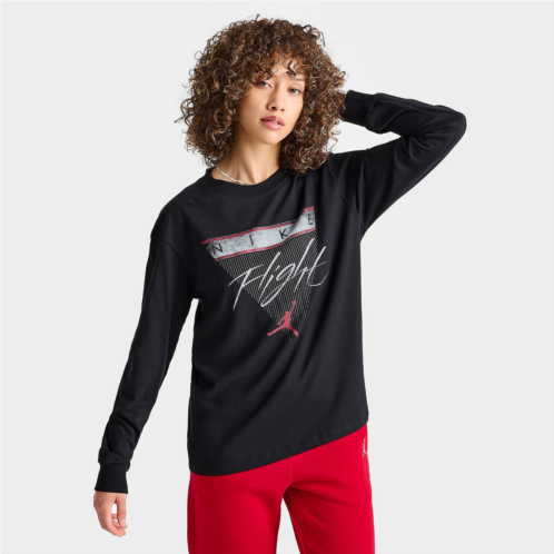 NIKE Womens Jordan Long-Sleeve Graphic T-Shirt