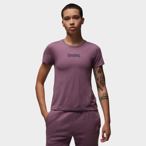 NIKE Womens Jordan Short-Sleeve Graphic T-Shirt