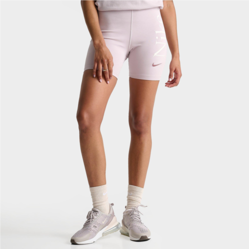 Womens Nike Sportswear Classic High-Waisted 6 Graphic Biker Shorts