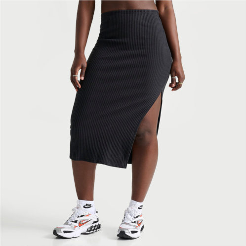 Womens Nike Sportswear Chill Knit Ribbed Midi Skirt
