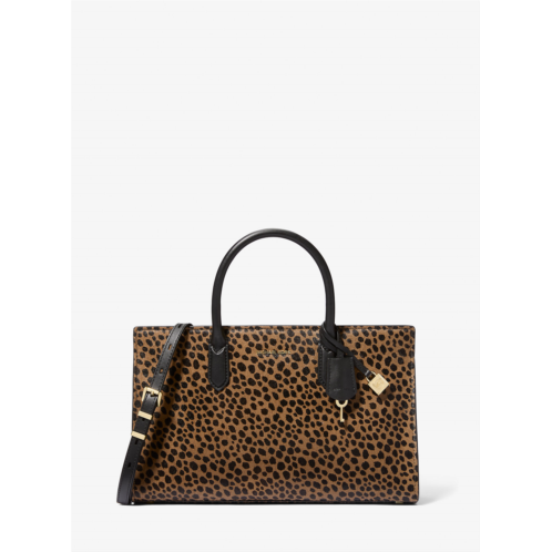 Michaelkors Scarlett Medium Cheetah Print Calf Hair Satchel