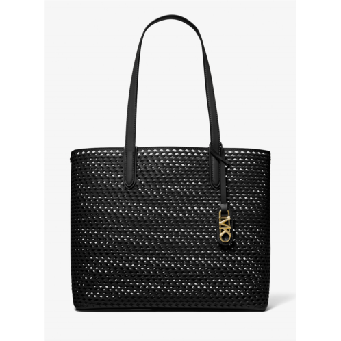 Michaelkors Eliza Extra-Large Hand-Woven Leather Tote Bag