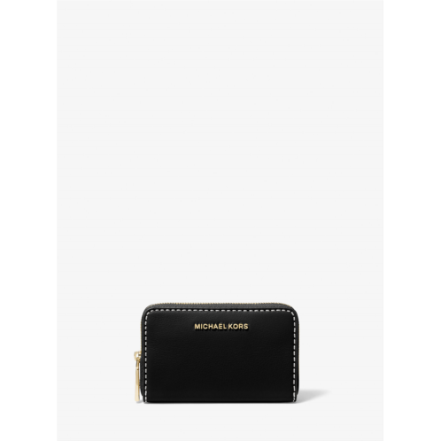 Michaelkors Jet Set Small Topstitched Leather Wallet