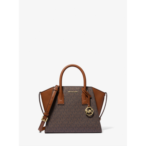 Michaelkors Avril Small Logo and Leather Satchel