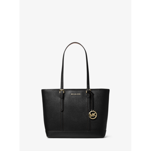 Michaelkors Jet Set Travel Small Saffiano Leather Top-Zip Tote Bag