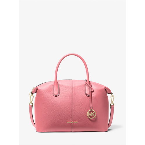 Michaelkors Hyde Large Pebbled Leather Satchel