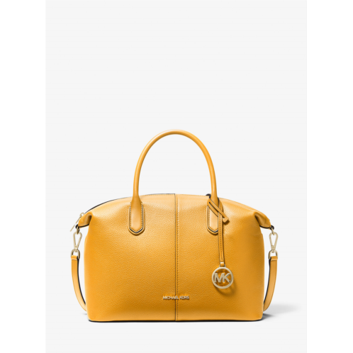 Michaelkors Hyde Large Pebbled Leather Satchel