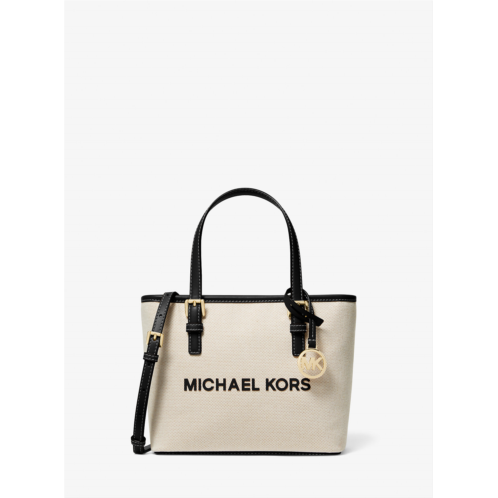 Michaelkors Jet Set Travel Extra-Small Canvas Top-Zip Tote Bag