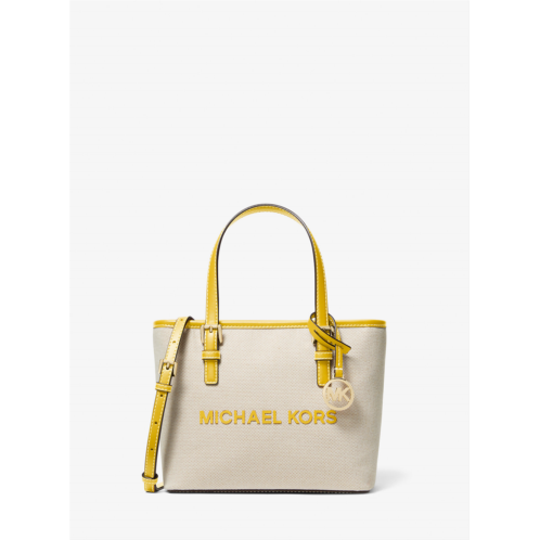 Michaelkors Jet Set Travel Extra-Small Canvas Top-Zip Tote Bag