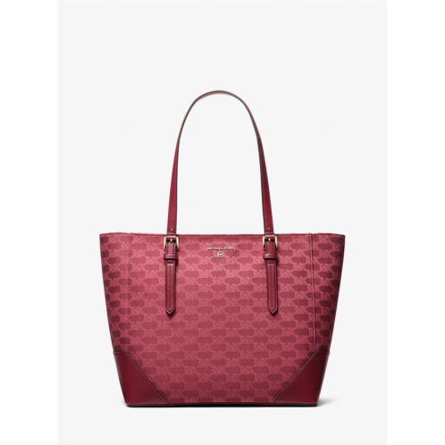 Michaelkors Aria Large Signature Logo Jacquard Tote Bag