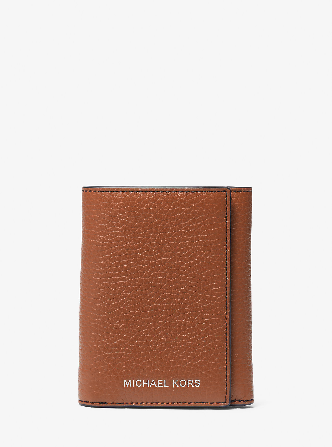 Michaelkors Hudson Pebbled Leather Tri-Fold Wallet