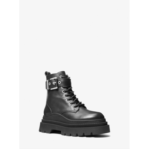 Michaelkors Colby Leather Combat Boot